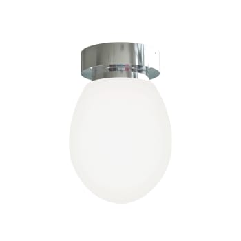 TÁMESIS - Lampada da parete per bagno in vetro con base cromata