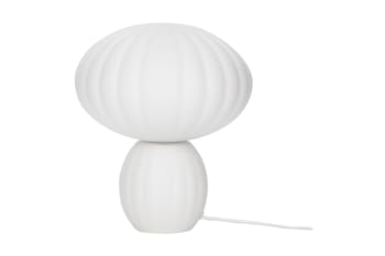 Kumu - Lampe de table en verre blanc
