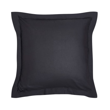 Organic - Taie d'oreiller volant en Coton Bio Noir 63x63 cm