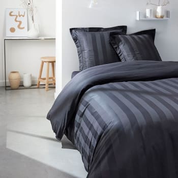 Prestige - Parure de lit en Coton Noir 240x260 cm