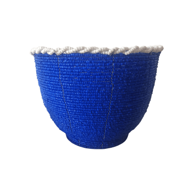 LYL - Bol de cuentas, azul 10x13 cm