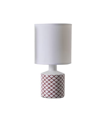 Gisele - Lampe en céramique rouge h.29 cm