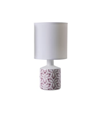 Gisele - Lampe en céramique rose h.29 cm