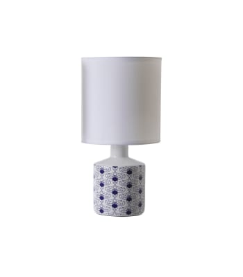 Gisele - Lampe en céramique bleu h.29 cm
