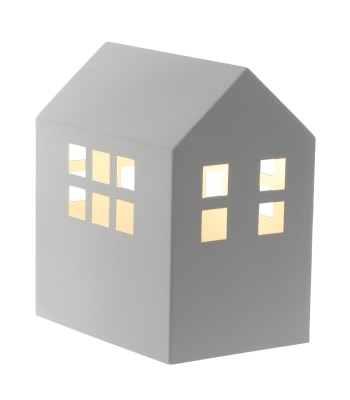 House - Lampe en métal blanc h.23 cm