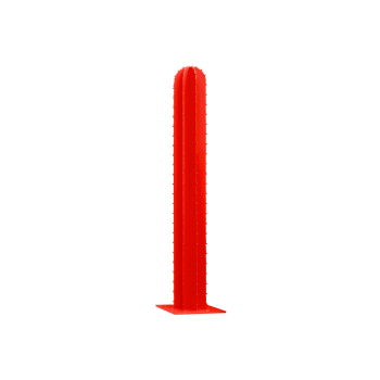 COLLECTION DÉCO JARDIN LP DESIGN - Cactus de jardin droit en aluminium rouge H100cm