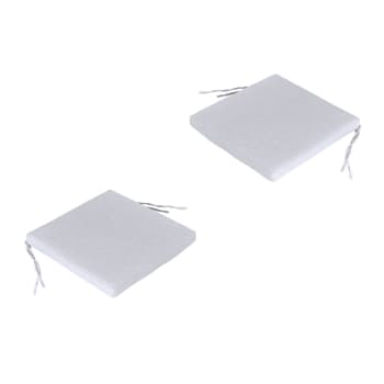 Pack de 2 cojines para sillas de jardín olefin gris claro 44x44 cm