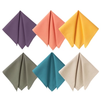 Lona - Lot de 6 serviettes de table 43x43 multicolore en coton