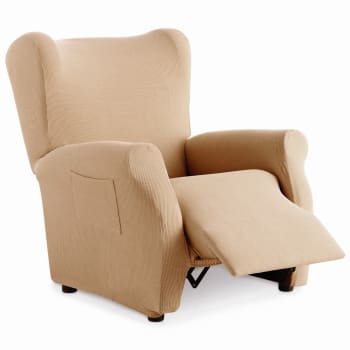 RUSTICA - Funda de sillón relax elástica adaptable teja  70 - 110 cm