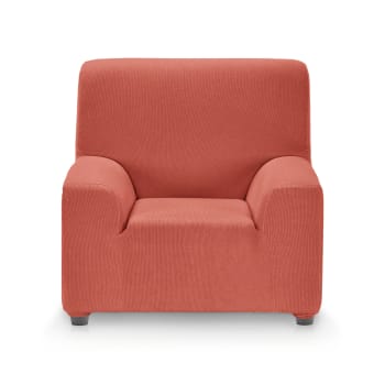 RUSTICA - Funda de sillón elástica adaptable naranja 70 - 110 cm