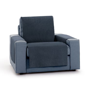 ELITE - Funda cubre sillón protector chenilla Azul  55 cm