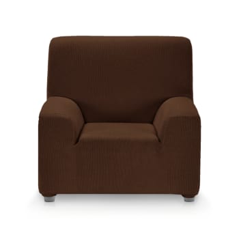 RUSTICA - Funda de sillón elástica adaptable marfil  70 - 110 cm