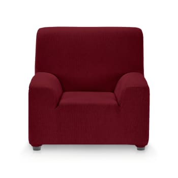 RUSTICA - Funda de sillón elástica adaptable rojo 70 - 110 cm