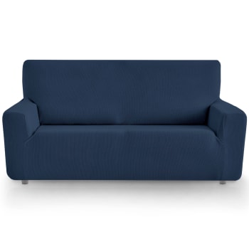 RUSTICA - Funda de sofá elástica adaptable azul 240 - 270 cm