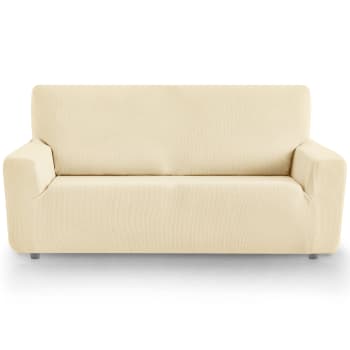RUSTICA - Funda de sofá elástica adaptable marfil 240 - 270 cm