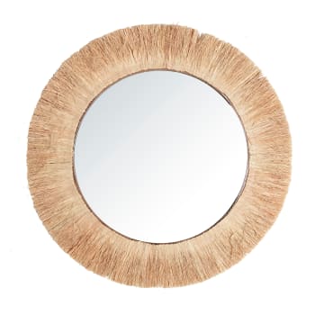Specchio in Rafia colore Marrone 60x3x60 cm