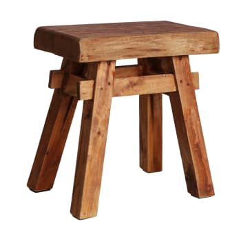 SAURIS - Repose- pied en bois de mahogany marron 41x29x43 cm