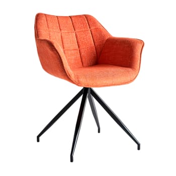 OSIDDA - Chaise en polyester orange 63x62x81 cm
