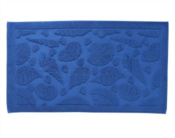 Crustace - Tapis de bain 60x100 bleu en coton 800 g/m²