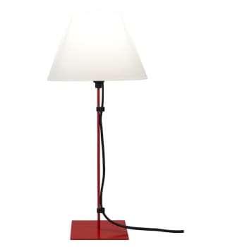 Acier - Lampe fil rouge