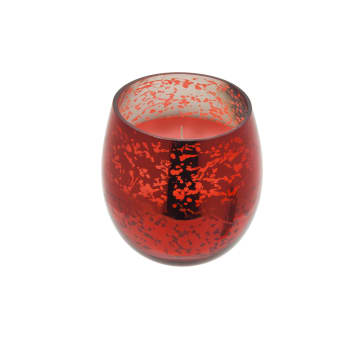 Reflect - Bougie parfumée en verre effet irisé rouge H19