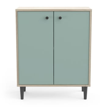 Arty - Piccola credenza a 2 ante L 61 cm - Marrone