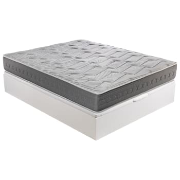 Pack ceramic plus - Colchón viscoelástico + canapé abatible gran capacidad, 150x200