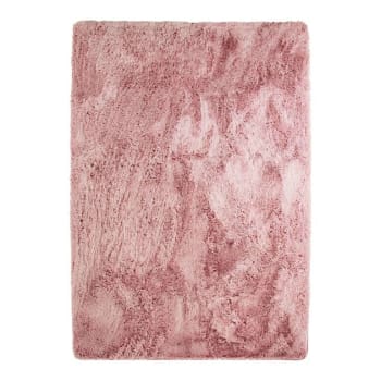 Baroni Home Tappeto Morbido A Pelo Lungo Stella Rosa 90x90 Cm Per Cameretta Bambini In Ecopelliccia