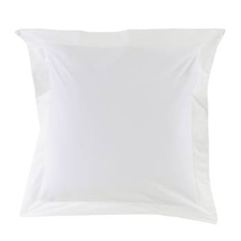 STAR LINE - Taie d'oreiller unie en coton blanc 50x70