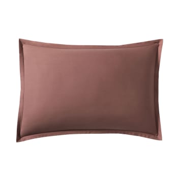 ROYAL LINE - Taie d'oreiller en percale de coton rose 50x70