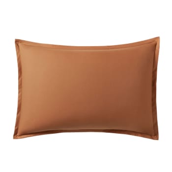 ROYAL LINE - Taie d'oreiller en percale de coton orange 50x70