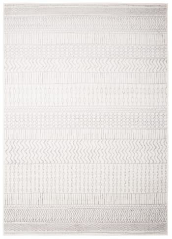 Tappeto Mascarell in cotone e polipropilene bianco 200 x 300 cm