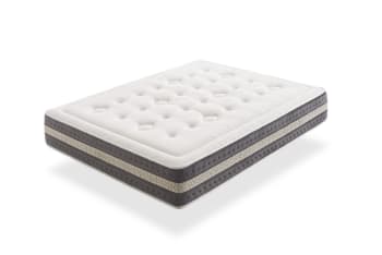 DUÉRMETE ONLINE Materasso Viscoelastico Pocket Visco 105x200 Cm + Base Imbottita 3D Con 6 Gambe - 2 Lati (Invernale/Estivo)