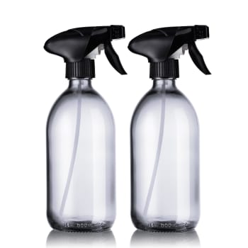 BURETTE - Duo flacons verre blanc 500ml spray gâchette noire