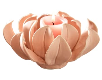EXTAR - Photophore en céramique rose