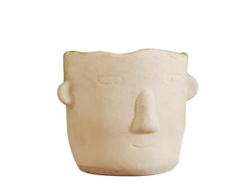 CYRANO - Cache-pot d'intérieur en céramique beige