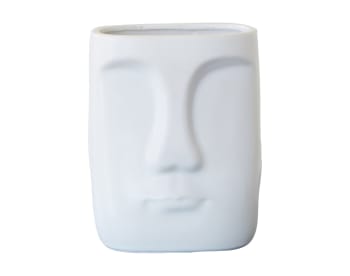 FACES - Vase en céramique blanc