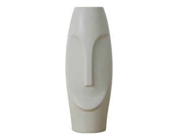 FACES - Vase en céramique gris