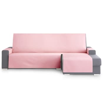 ROYALE - Protector cubre sofá chaiselongue derecho 240 rosa