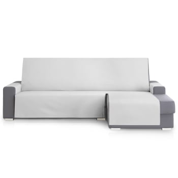 ROYALE - Protector cubre sofá chaiselongue derecho 240 gris