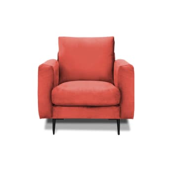 Caruso - Fauteuil 1 place velours rose