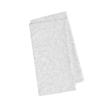 Floral - Pack 2 paños 100% algodón orgánico  blanco 45x70