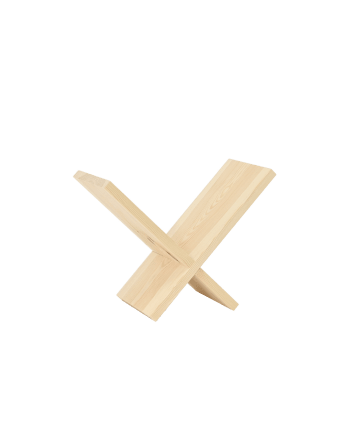 Mayro - Revistero de madera maciza en tono natural de 30x40cm