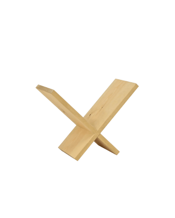 Mayro - Revistero de madera maciza en tono olivo de 30x40cm
