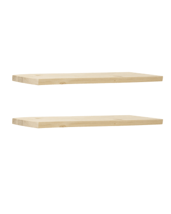 Melva - Ensemble 2 étagères flottantes en bois de sapin naturel 120x3,2cm