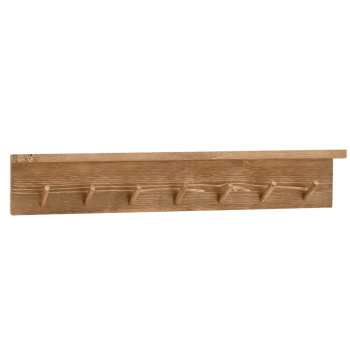 Kate iii - Colgador de pared de madera maciza en tono envejecido de 61x9,5cm