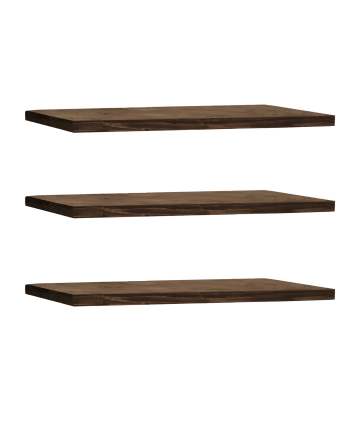 Melva - Ensemble 3 étagères flottantes en bois de sapin marron 60x3,2cm