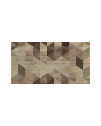 Cabecero de madera natural 'Geométrico marrón' 180x80cm