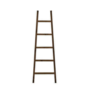 Escalera de madera maciza en tono verde de 150x50cm