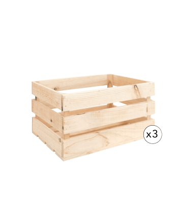 Pack 3 cajas grandes  Venta de todo tipo de cajas de madera online